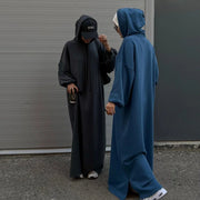 Hooded Sweatshirt Abaya | Hoodie Abaya With Pockets (AA125)